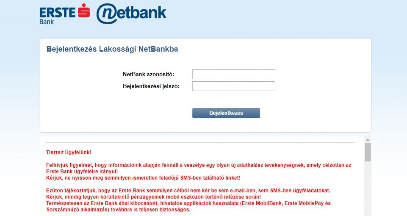 Erste netbank lakossági bejelentkezés belépés