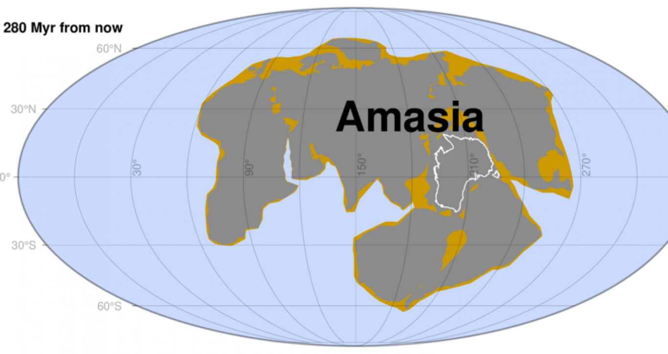 A supercomputer similar to what the Amazon would look like, the supercontinent formed from today’s continents