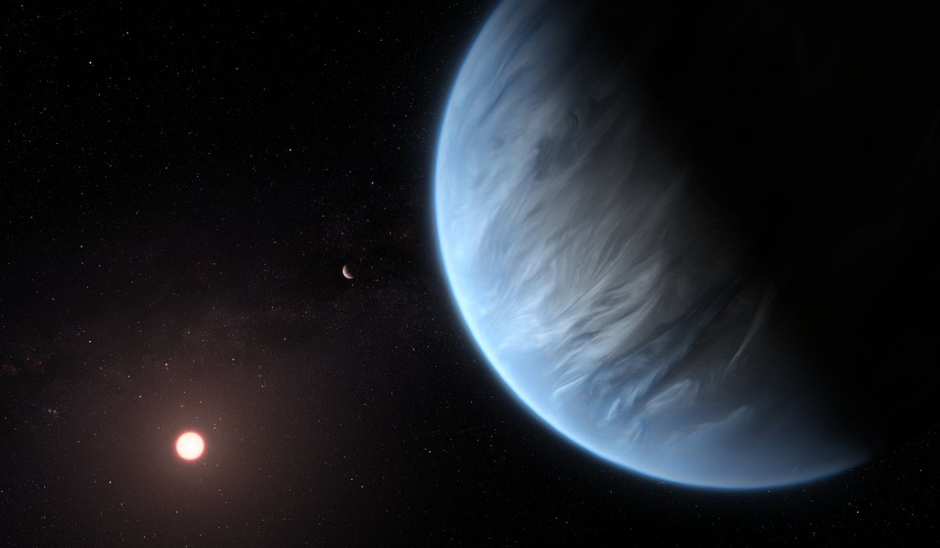 k2-18b                                          Először találtak vizet egy potenciálisan lakható, távoli bolygó légkörében                                                    Először fedeztek fel vízgőzt egy lakható bolygó légkörében